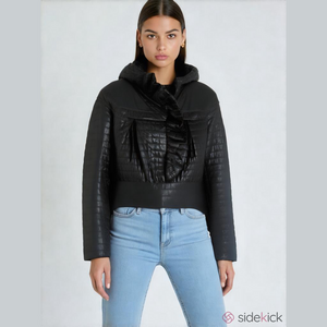 LM LULU Paris Quilted Jacket Black Metallic